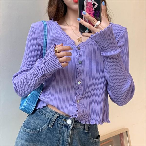 

knitted casual ruched short cardigans womens sweaters lady knitting soft thin summer cardigan outwear for female women v neck, White;black