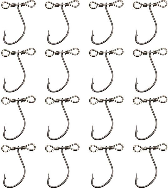 

fishing hooks 100pcs drop s rig high carbon steel in-line swivel baits for bass