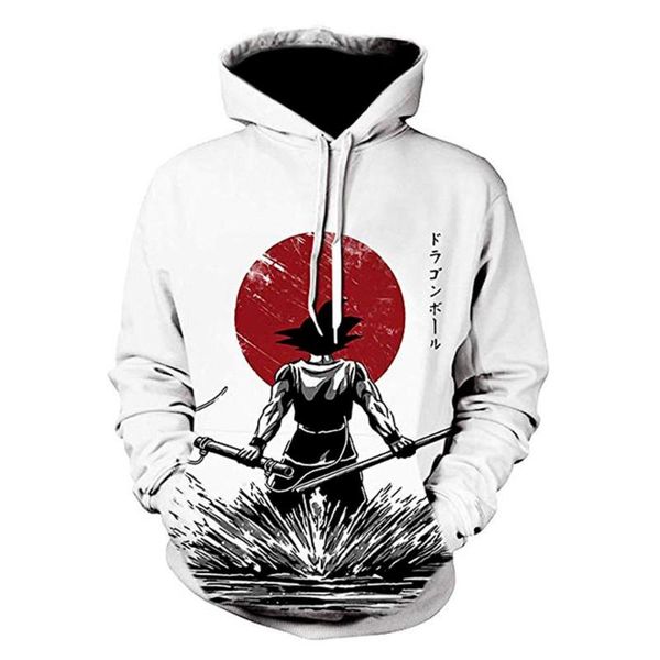 

men's hoodies & sweatshirts 2021 women's daily hooded sweatshirt 3d printing japanese anime children's hip hop pullover coat, Black