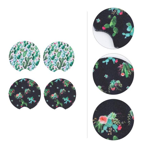 

mats & pads 4pcs pretty car cup pad delicate heat-resistant anti-skid mat