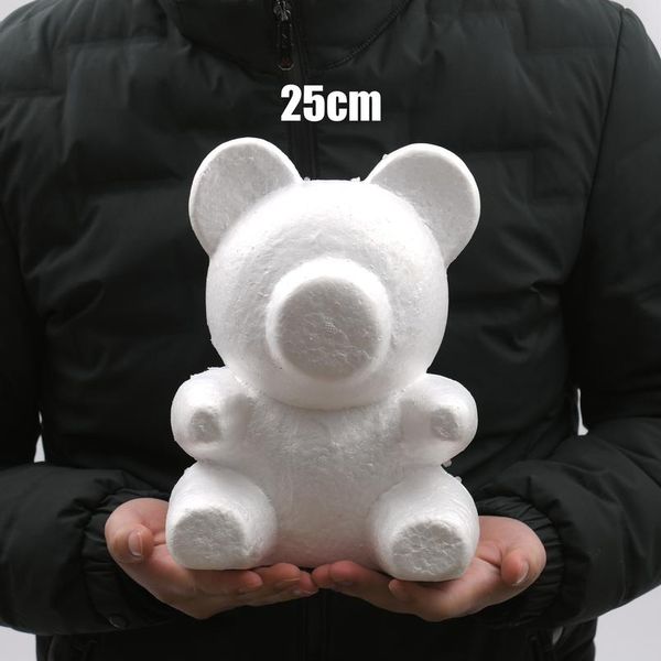 

20cm/25cm/30cm teddy bear rose flower artificial flowers foam diy gifts wedding valentine's day present fake qylire