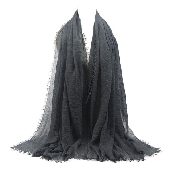 

Women Fashion Premium Viscose Maxi Crinkle Cloud Hijab Scarf Shawl Soft Islam Muslim Beach Long Sunscreen Wholesale, Blue;gray