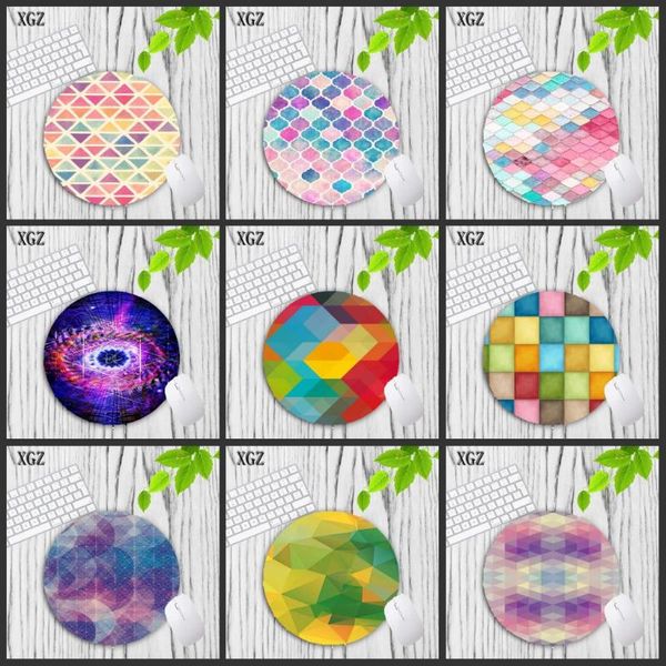 

mouse pads & wrist rests xgz cool pastel watercolor moroccan computer mousepads gamer gaming round mousepad office table mat desk