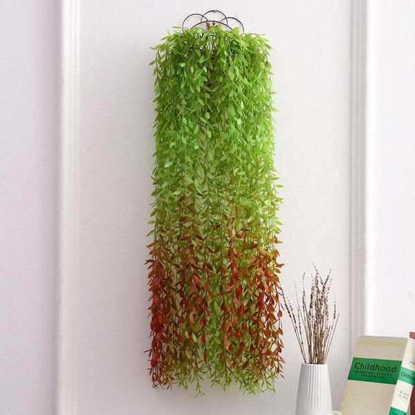 

artificial wall hanging willow leaves rattan indoor loft plant background wall decoration simulation leaves vine home decor
