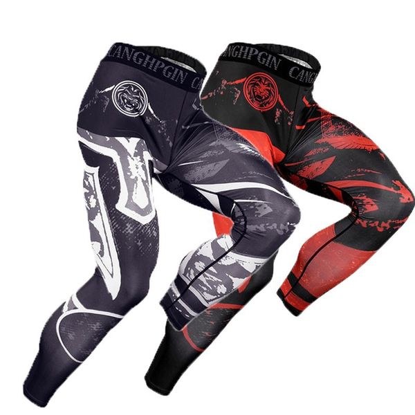 

running pants men's compression men sportswear jogging skinny trousers elastic gym fitness training bottoms tights leggings, Black;blue