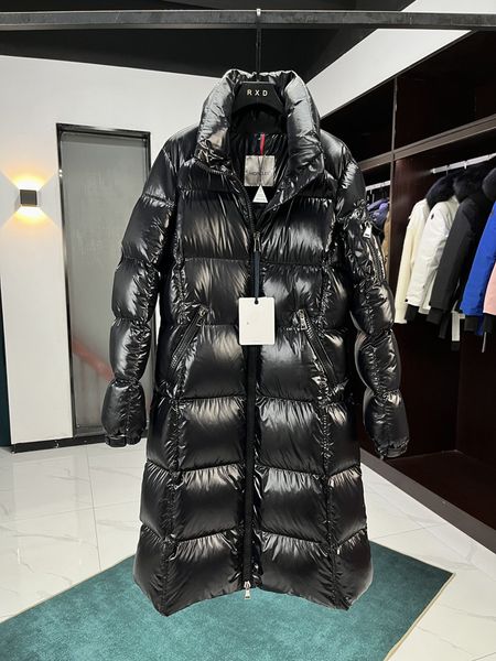 

2021 down jacket woman downs coat overcoat malina front buttons parkas womens fashion argyle coats women hooded collar solid cotton jackets, Black