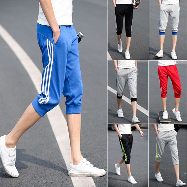 

2019 new harlem fashion boys' leisure sports pants legged capris, Black