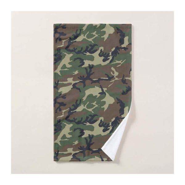

towel camo military camouflage hand towels cotton washcloths, forest green super-absorbent soft for bathroom beach kitchen spa g