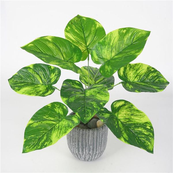 

realistic artificial evergreen leaf tree leaves plant display simulation decor