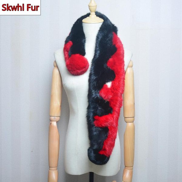 

scarves winter scarf luxury natural real fur warm fashion soft plush thicken snood shawl for kids women girls, Blue;gray