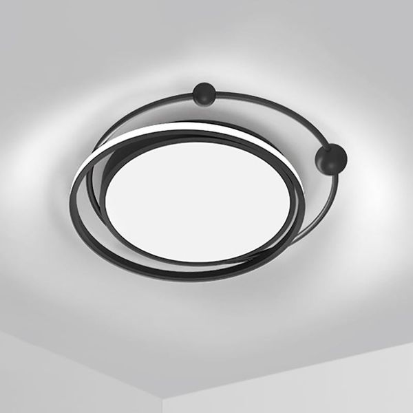 

ceiling lights led lamps for bedroom modern black round chandeliers dining room kitchen study acrylic lighting fixtures