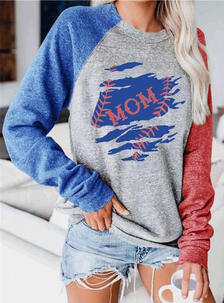 

2021 women clothes long sleeve print tshirts o neck color patchwork women tee shirt autumn harajuku madame tees, White