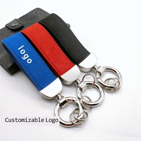 

customized high-end suede alcantara chain trend car key accessories, Slivery;golden