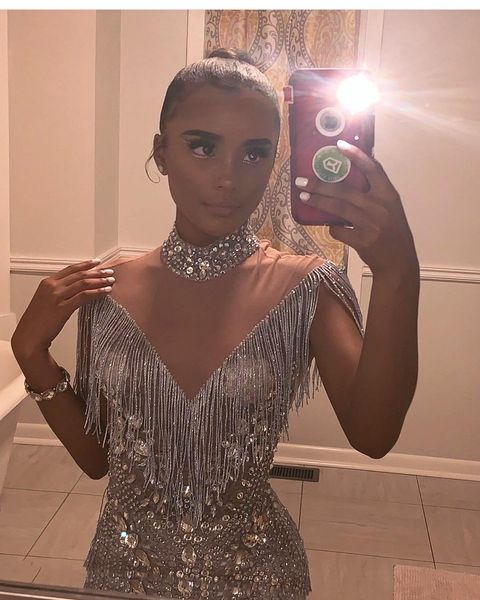 

women birthday celebrate fringes short dresses silver rhinestones stretch singer dj stage wear evening clothing bodycon vestido, Black;red
