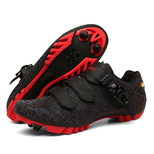 

cycling footwear mountain bike shoes men's outdoor sports self-locking non-slip luminous racing women's cyclin, Black