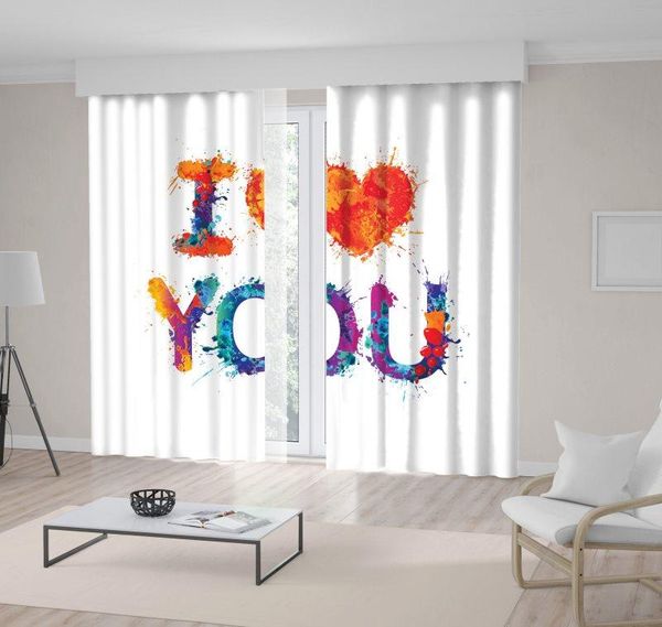 

curtain & drapes i love you design elements colorful red yellow orange note artistic illustration splash paint