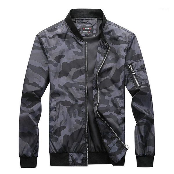 

2020 new spring autumn windbreaker bomber jacket men casual camouflage mens jacket coat plus size m-6xl1, Black;brown