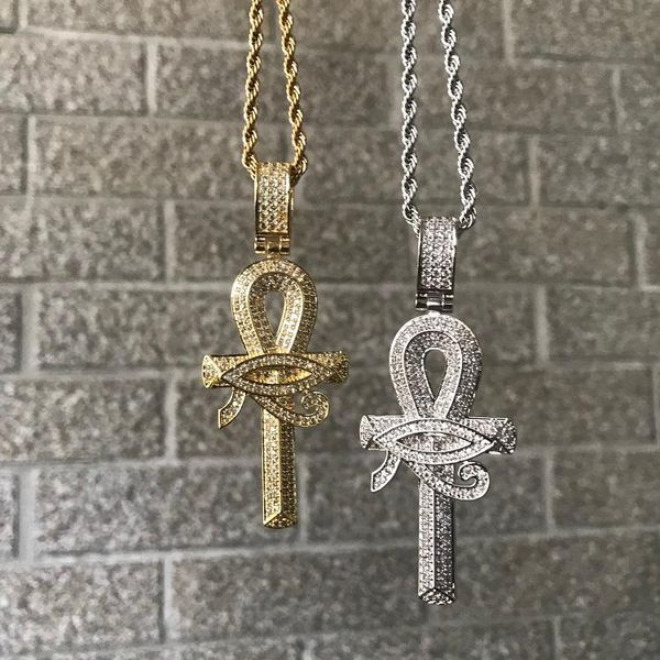 

cross full of diamond crystal gold silver necklace jewelry hip hop accessories for man and woman goth boho designer trendy