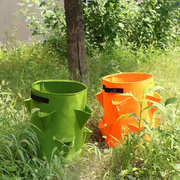 

planters & pots planting barrel tool garden supplies vegetable bag grow strawberry planter