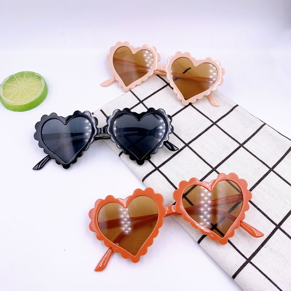 

fashion kids heart-shaped curly sunglasses children pc frame personality fashion outdoor goggles baby girls boys adumbral glasses d076, Blue