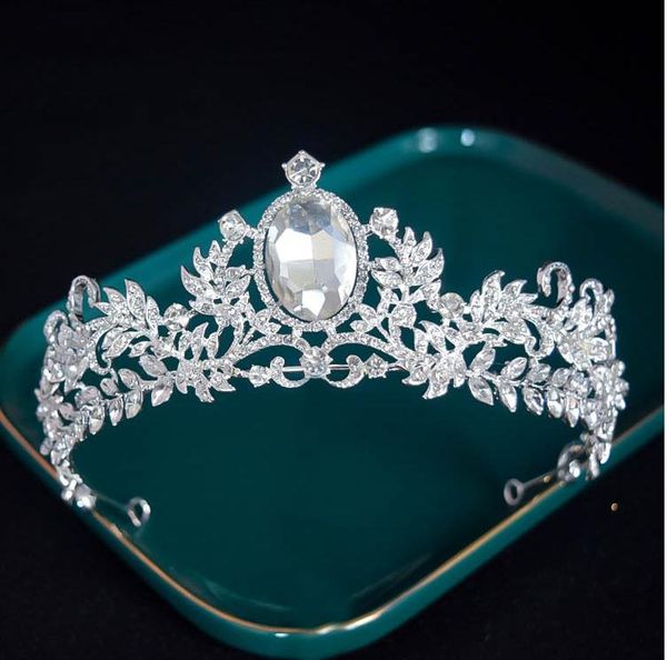 

hair clips & barrettes european style crown headdress super fairy bride atmosphere light luxury baroque gold accessories yi ruo, Golden;silver