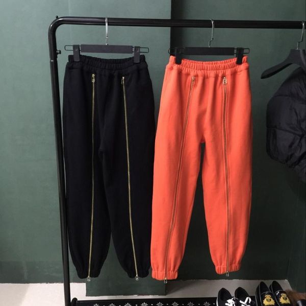 

women's pants & capris sweatpants women arrival cotton loose woolen 2021 spring casual plus thick long zipper decoration shut mouth str, Black;white