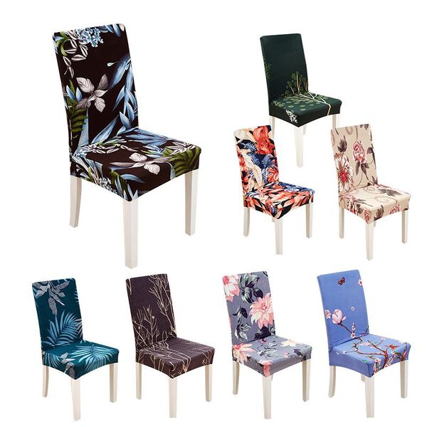 

universal size chair cover printed elastic stretch chair cover spandex for restaurant banquet wedding 1/2/4/6 piece