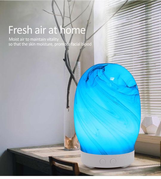 

kbaybo 100ml ultrasonic air humidifier aroma essential oil diffuser for home fogger mist maker with 7 colors led lights lamp