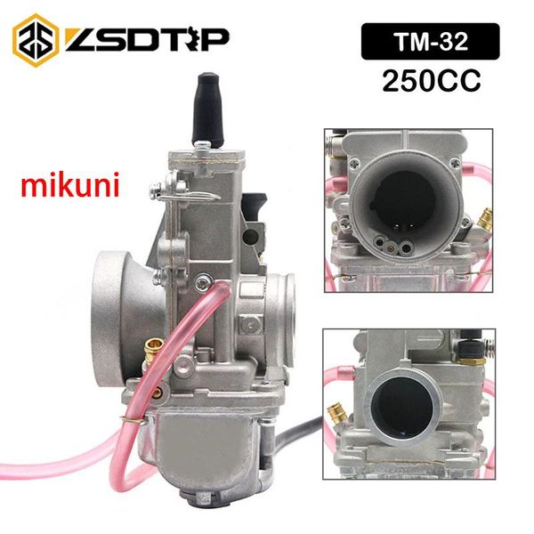 

zsdtrp mikuni tm/tmx flat valve carb 32mm tm32 smoothbore carb for 250cc engine moto