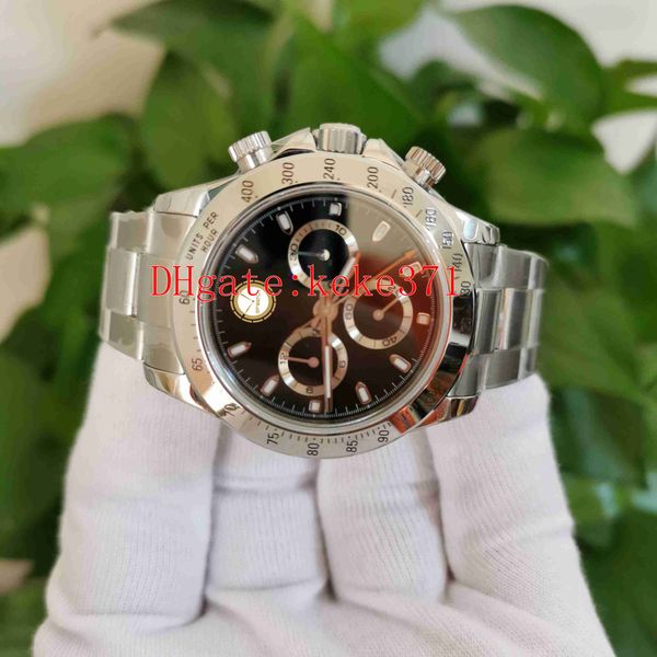 BP высококачественные часы высочайшего качества 40 мм 116520-78590 116520 нержавеющая 316л хронографа из нержавеющей 316L работают черные ETA 7750 Механические автоматические мужские часы мужские наручные часы