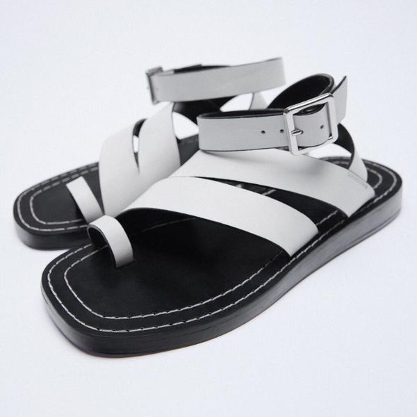 

sandals brand pu leather gladiator summer ladies roma women shoes comfy wedge low heels thick bottom, Black