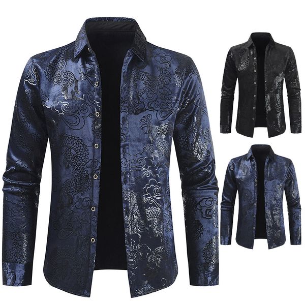 

men's shirt autumn and winter fashion casual youth top, White;black