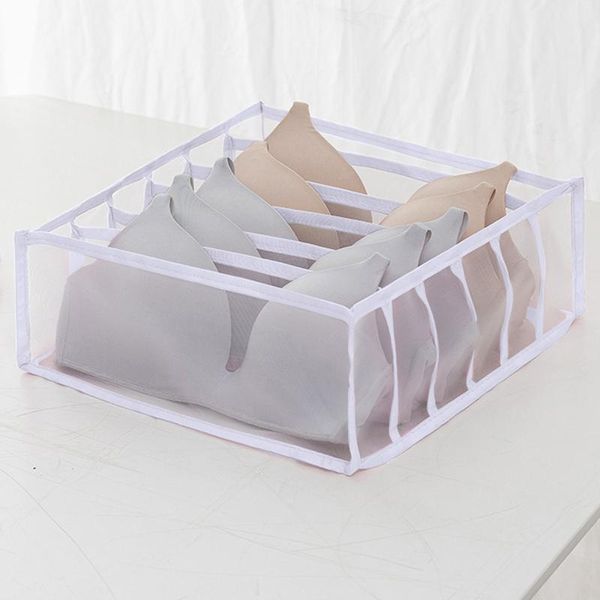 

storage drawers 2pcs 3 color household foldable mesh underwear box socks bra and panty bedroom drawer lattice tidy divider grid