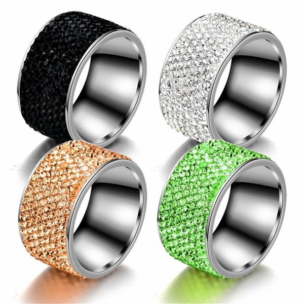 

cluster rings titanium stainless steel for women silver color zirconia wedding small cz surround fashion jewelry wholesale, Golden;silver