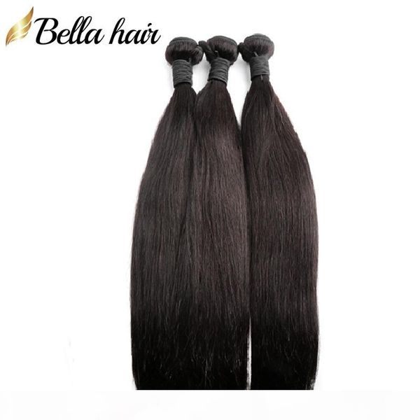

8a peruvian hair weaves human hair extensions brazilian bundles unprocessed silky straight hair indian malaysian 3pcs lot bellahair, Black