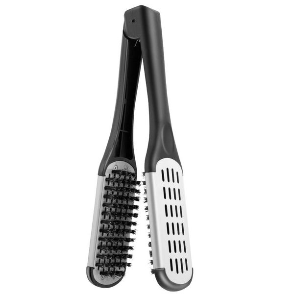 

hair brushes 1pc ceramic high temperature resistant comb straightener brush, Silver