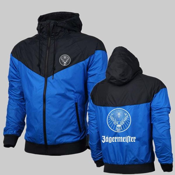 

men's hoodies & sweatshirts 2021 jagermeister brand spring autumn fashion coat men harajuku style put together zipper hoodie long sleev, Black