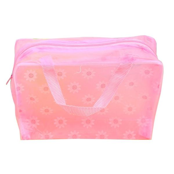 

storage bags fashion bathing pouch baby supplies travel handheld swimming pocket bag transparent waterproof floral print