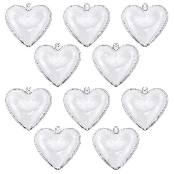 

gift wrap year christmas balls heart-shaped 10 pcs transparent open plastic clear fillable ball xmas decor home diy