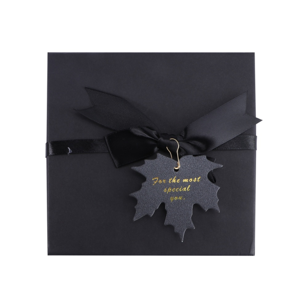 

gift wrap 1pc black storage box perfume packing party favor with ribbon