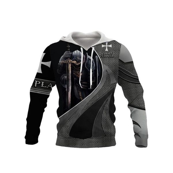 

men's hoodies & sweatshirts 2021 fashion autumn knight animal black white 3d all over printed jacket mens hoodie sweatshirt casual pu