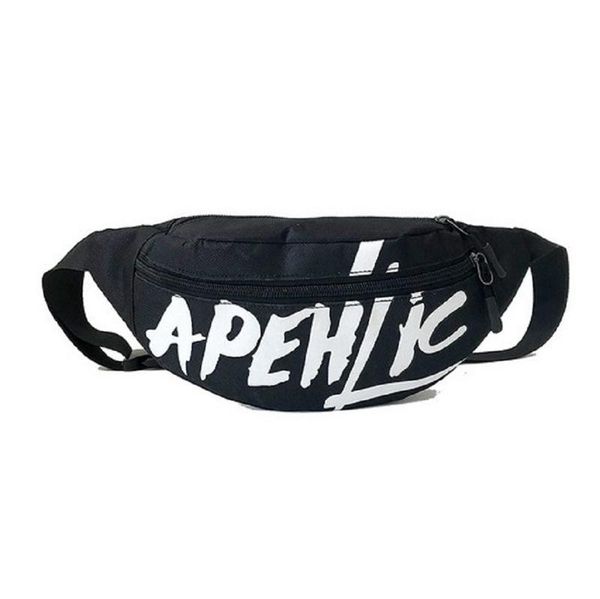 

waist bags fashion women cool hip-hop letter print canvas pack bum bag belt money pouch travel fanny for girl