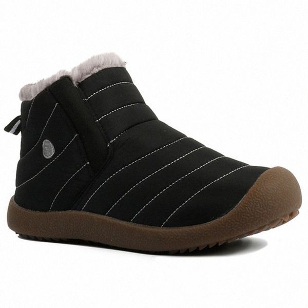 

women winter ankle boots snow thick fur warm women snow boots warm plush ankle waterproof casual shoes female 28xf#, Black