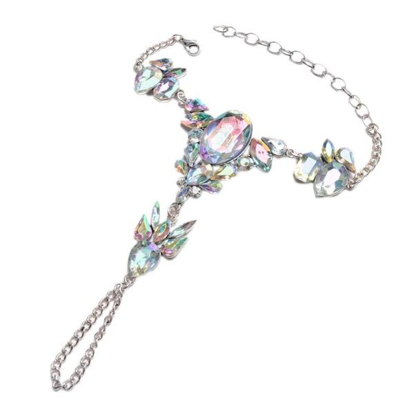 

anklets woman jewelry ankle bracelets foot chain colorful crystals, Red;blue