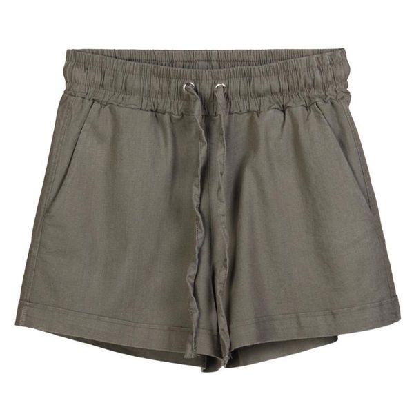 

running pants women retro fashion casual fit elastic waist shorts high string pant quality solid color 2.21, Black;blue