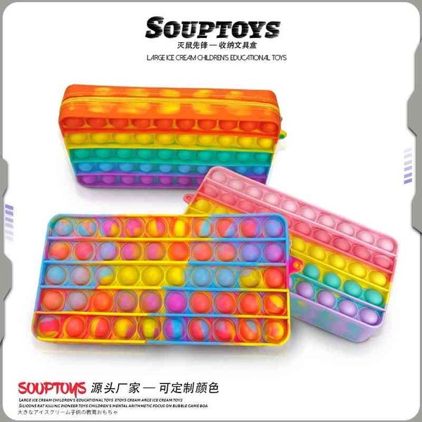 

new silicone pen bag rat killing pioneer schoolboy stationery box multifunctional cosmetic