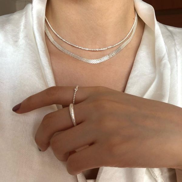 

chokers arrived silver plated sparkling braided choker necklace for women men birthday party gift fashion jewelry, Golden;silver