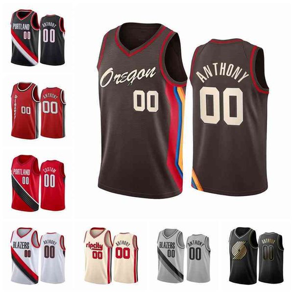

portland trailblazersmen carmelo anthony chocolate oregon 2020-21 basketball jersey, Black