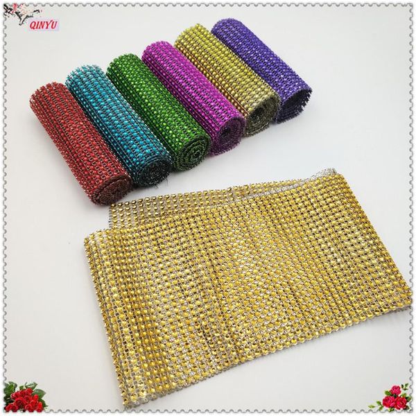 

21 colors 900cm*12cm 4mm 24 rows crystal bling ribbons wedding birthday party diy decoration mesh trim diamond ornament 6zhh196