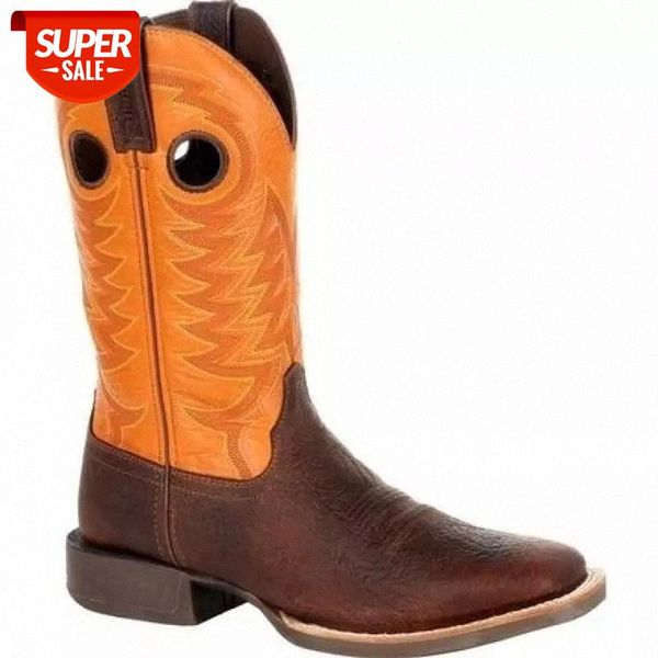 

2020 winter men boots vintage western cowboy boots men shoes embroidery outdoor warm slip on casual shoe male winter #ph36
